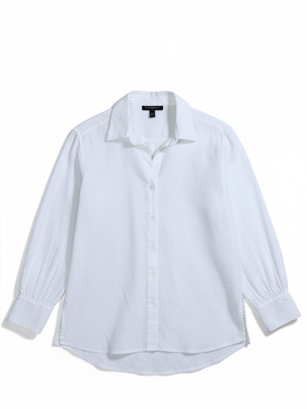4/$20 Banana Republic Petite White Linen Button Down Shirt XXS Classic Blouse - Picture 2 of 4